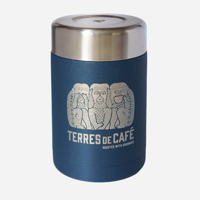 Boîte Hermétique Terres de Café Bleu - 600g, Qwetch